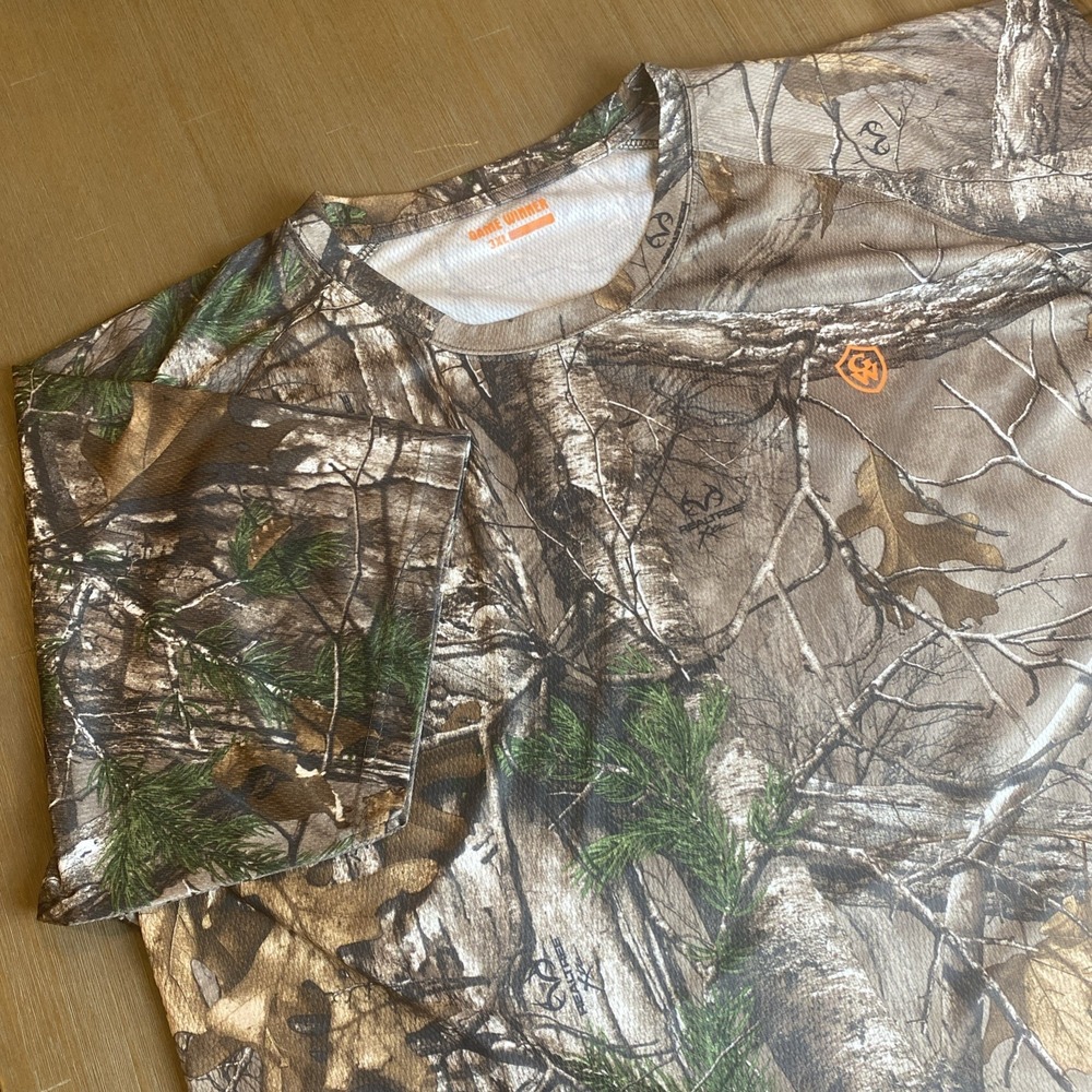 Game Winner Men's Performance  T Shirt Realtree‎ Camo Camouflage 3XL Hunting